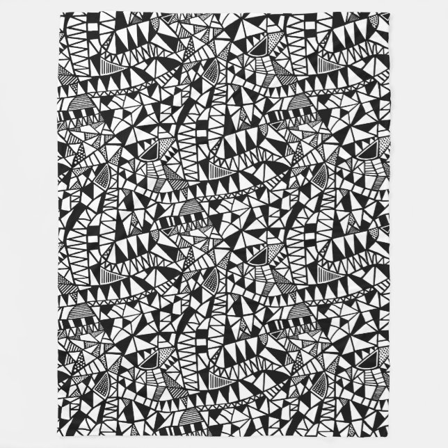 Crazy Structure Mönster 060423 Fleecefilt (Framsidan)