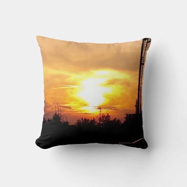 Crazy Sunset Nature Photography Kudde (Framsida)