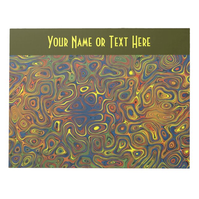 Crazy Swirls Anpassade Jotter eller Anteckningsblo Anteckningsblock (Framsida)