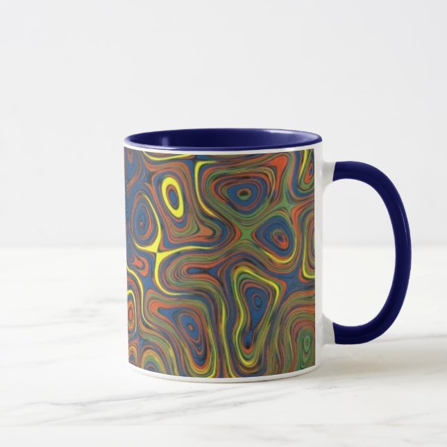 Crazy Swirls Coffee mugg, abstrakt design Mugg (Höger)