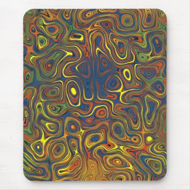 Crazy Swirls Mousepad Abstract Design Musmatta (Framsidan)