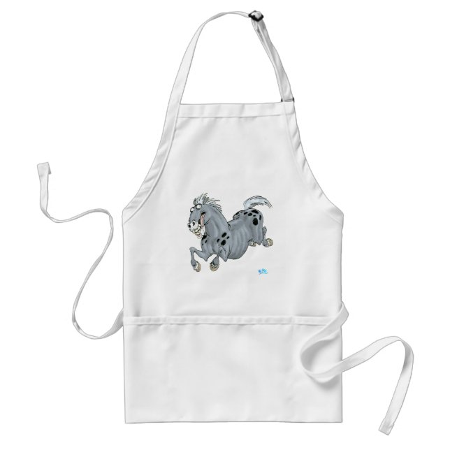 Crazy Tecknad Horse Apron Förkläde (Framsidan)
