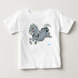 Crazy Tecknad Horse Baby T-Shirt
