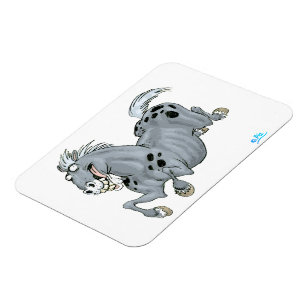 Crazy Tecknad Horse Flexible Magnet