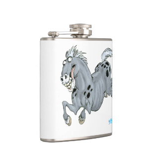 Crazy Tecknad Horse Hip-kolv Fickplunta