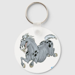 Crazy Tecknad Horse Keychain Nyckelring