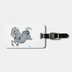 Crazy Tecknad Horse Luggage Tag Bagagebricka