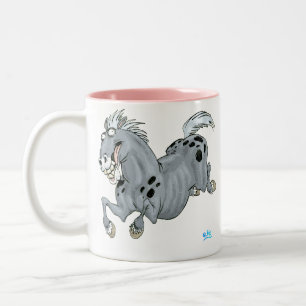Crazy Tecknad Horse Mugg