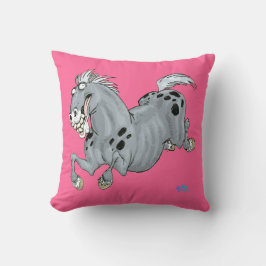 Crazy Tecknad Horse Pillow Kudde