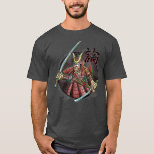 Crazy Tecknad Samurai T Shirt