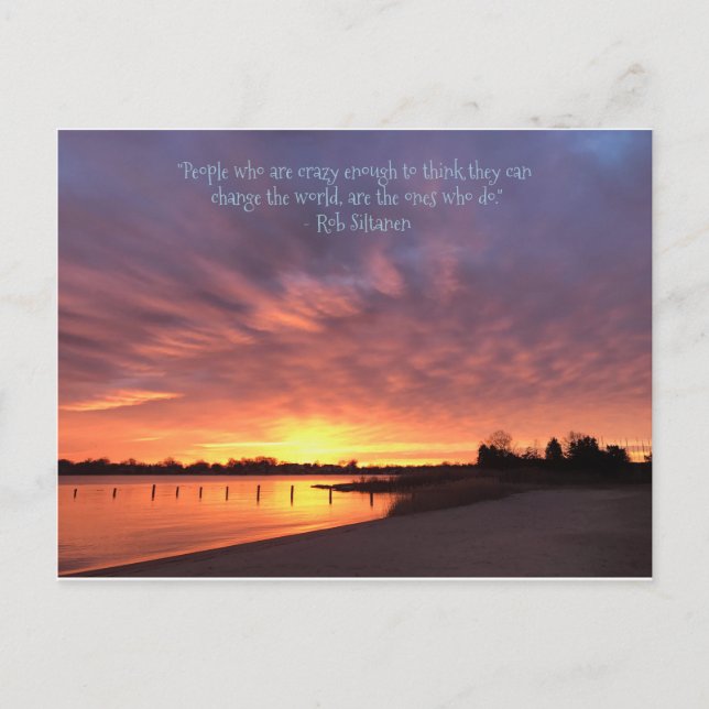 Crazy to change World Helg Vykort (Framsida)