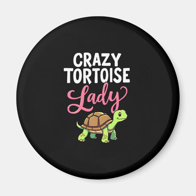 Crazy Tortoise Dam Tortoises Mamma Women Turtle (3 Magnet (Framsidan)