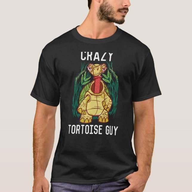 Crazy Tortoise Guy Turtles T Shirt (Framsida)