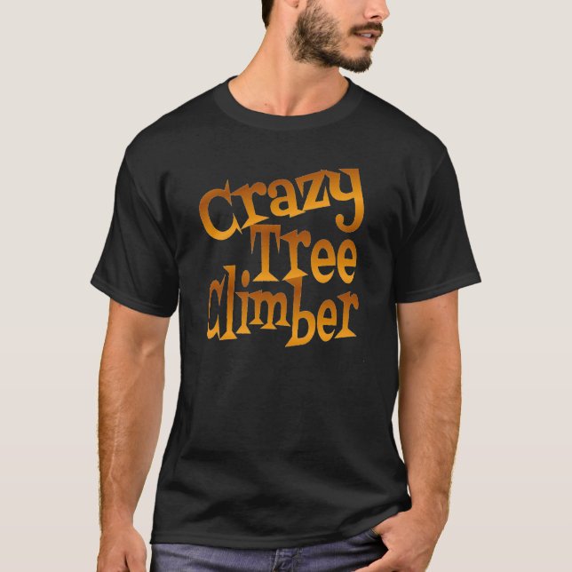 Crazy Träd Kliber i Guld Tee Shirt (Framsida)
