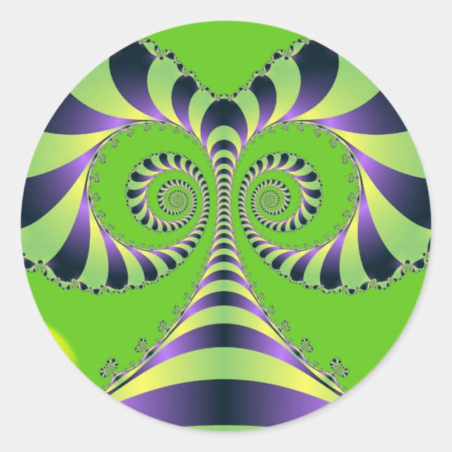 Crazy Träd Runt Klistermärke (Framsida)