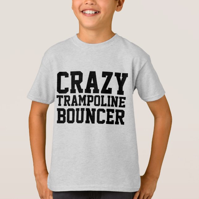 CRAZY TRAMPOLINE BOUNCER Kids T-shirts (Framsida)