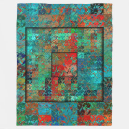 Crazy Turcos och Red Squares and Squiggles Fleecefilt