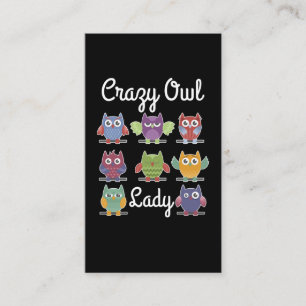 Crazy Uggla Girl Funny Uggla Dam Visitkort