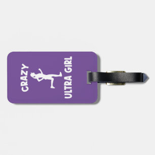 Crazy Ultra Running Girl Bagagebricka
