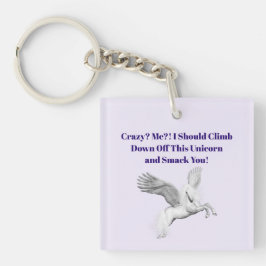 Crazy Unicorn Acrylic Keychain