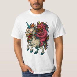 Crazy Unicorn och Brain Monster T Shirt