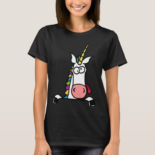 Crazy Unicorn T Shirt (Framsida)