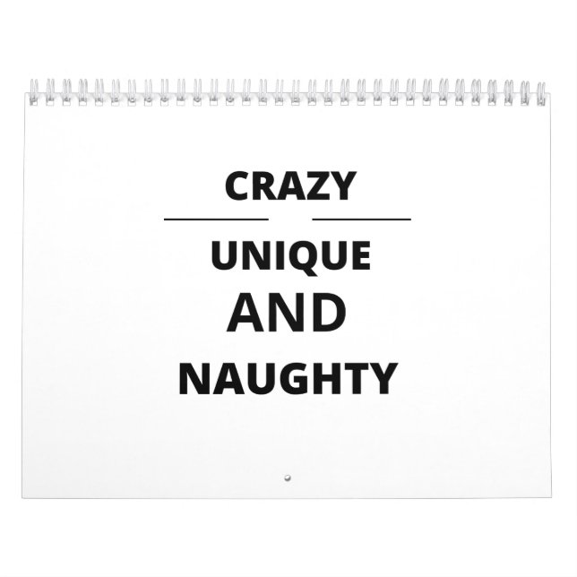 CRAZY UNIQUE OCH NAUGHTY KALENDER (Omslag)
