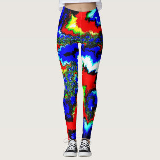 Crazy Vild Abstrakt Mandlebrot Leggings