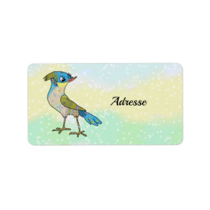 Crazy Vogel Adressaufkleber Adressetikett