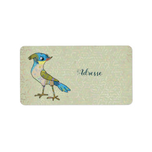Crazy Vogel Adressetikett