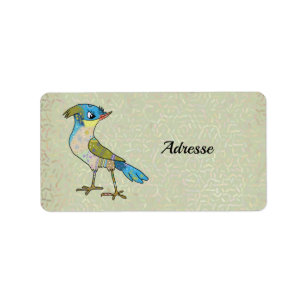 Crazy Vogel Adressetikett