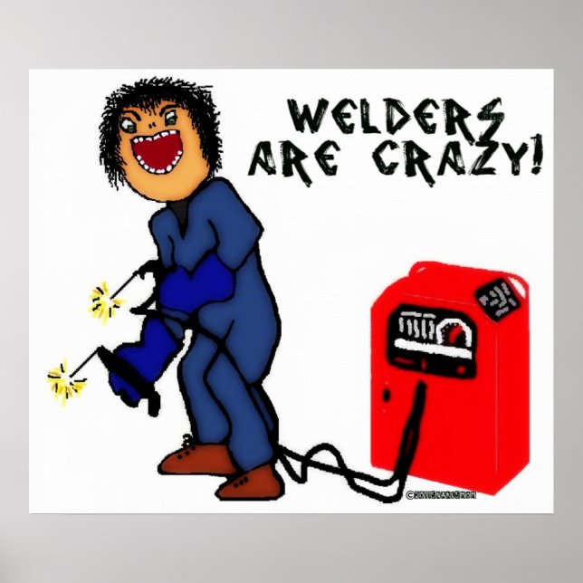 Crazy Welder Tecknad Poster (Framsidan)