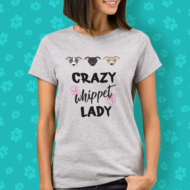 Crazy Whifragment Dam Hund älskare Cute Funny Text T Shirt (Skapare uppladdad)