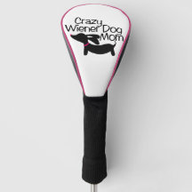 Crazy Wiener Hund Golf Head Cover Mamma