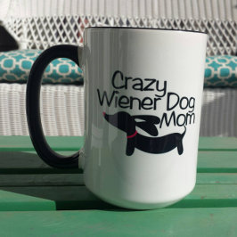 Crazy Wiener Hund Mamma Dachshund Coffee Mugg