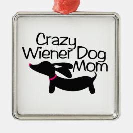 Crazy Wiener Hund Mamma Dachshund jul Ornament