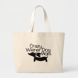 Crazy Wiener Hund Mamma Tote Jumbo Tygkasse
