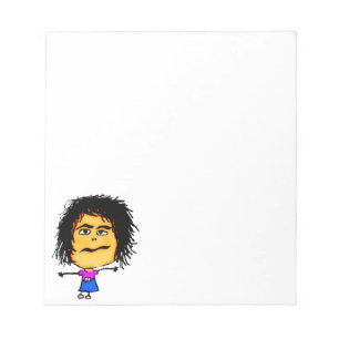 Crazy Woman Tecknad Anteckningsblock