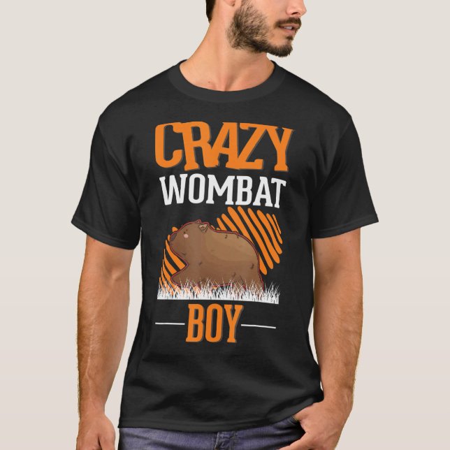 Crazy Wombat Boy T Shirt (Framsida)