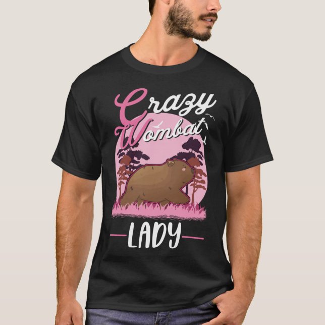Crazy Wombat dam Wombat Girl T Shirt (Framsida)