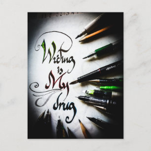 Crazy writer-manifest vykort