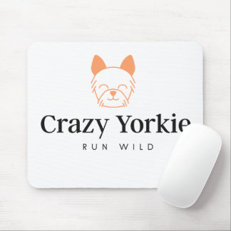 Crazy Yorkie Anpassningsbar Computer Mouse Pad Musmatta
