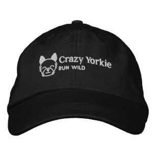 Crazy Yorkie Baseball Stil Hat Broderad Keps