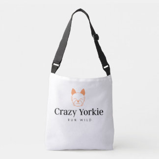 Crazy Yorkie Premium Canvas Bag Axelväska