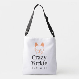 Crazy Yorkie Premium Canvas Bag Axelväska