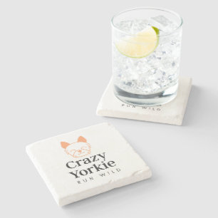 Crazy Yorkie Premium Marble Underlägg