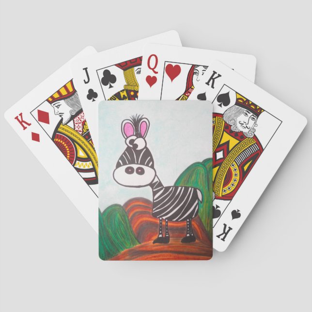 Crazy Zebra poker cards Spelkort (Baksidan)
