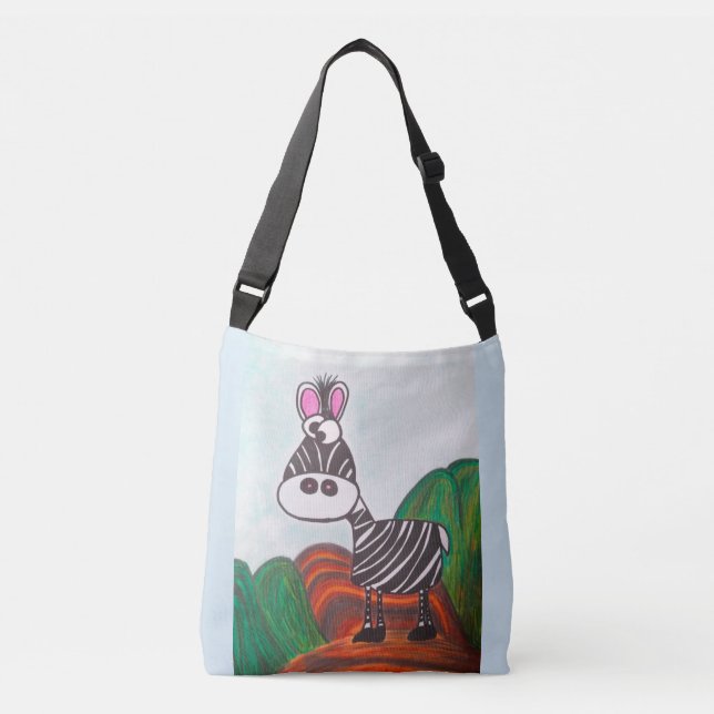 Crazy Zebra tote bag Axelväska (Framsida)