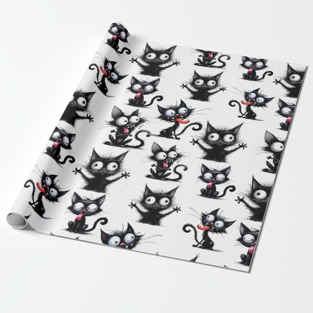 CrazyCats Wrapping Papper Presentpapper (Utrullad)