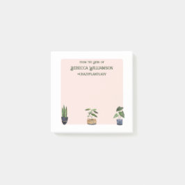 #crazyplantLady från Personligens skrivbord Post-it Block
